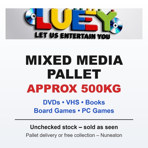 Mixed media pallet - 500kg, dvds